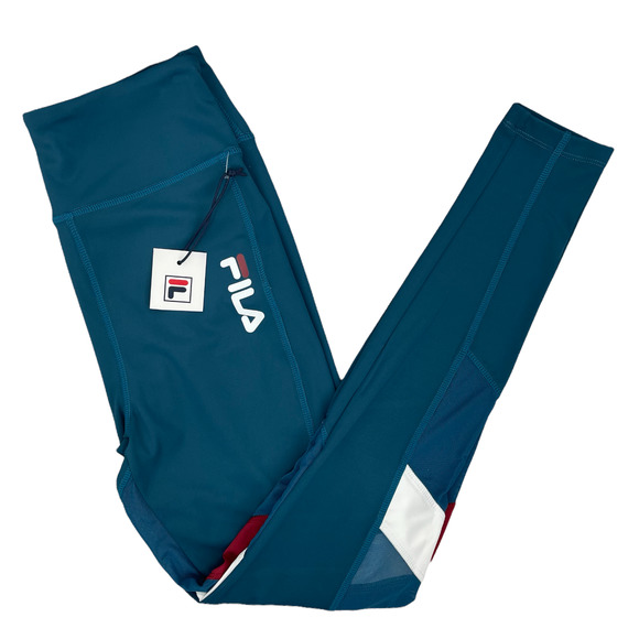 NWT - FILA Women's Hikari High Rise Leggings in Turquoise - Size Small - Picture 16 of 16